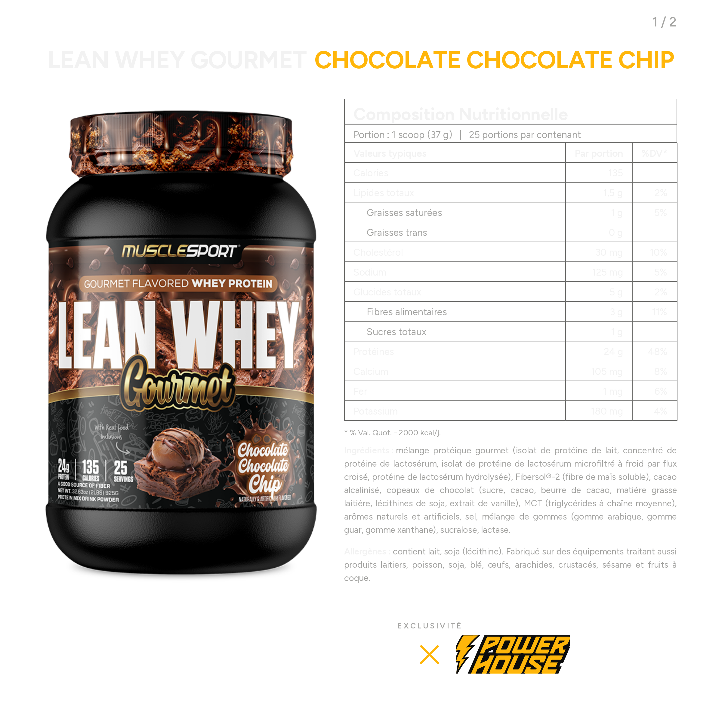 MuscleSport Lean Whey® Gourmet