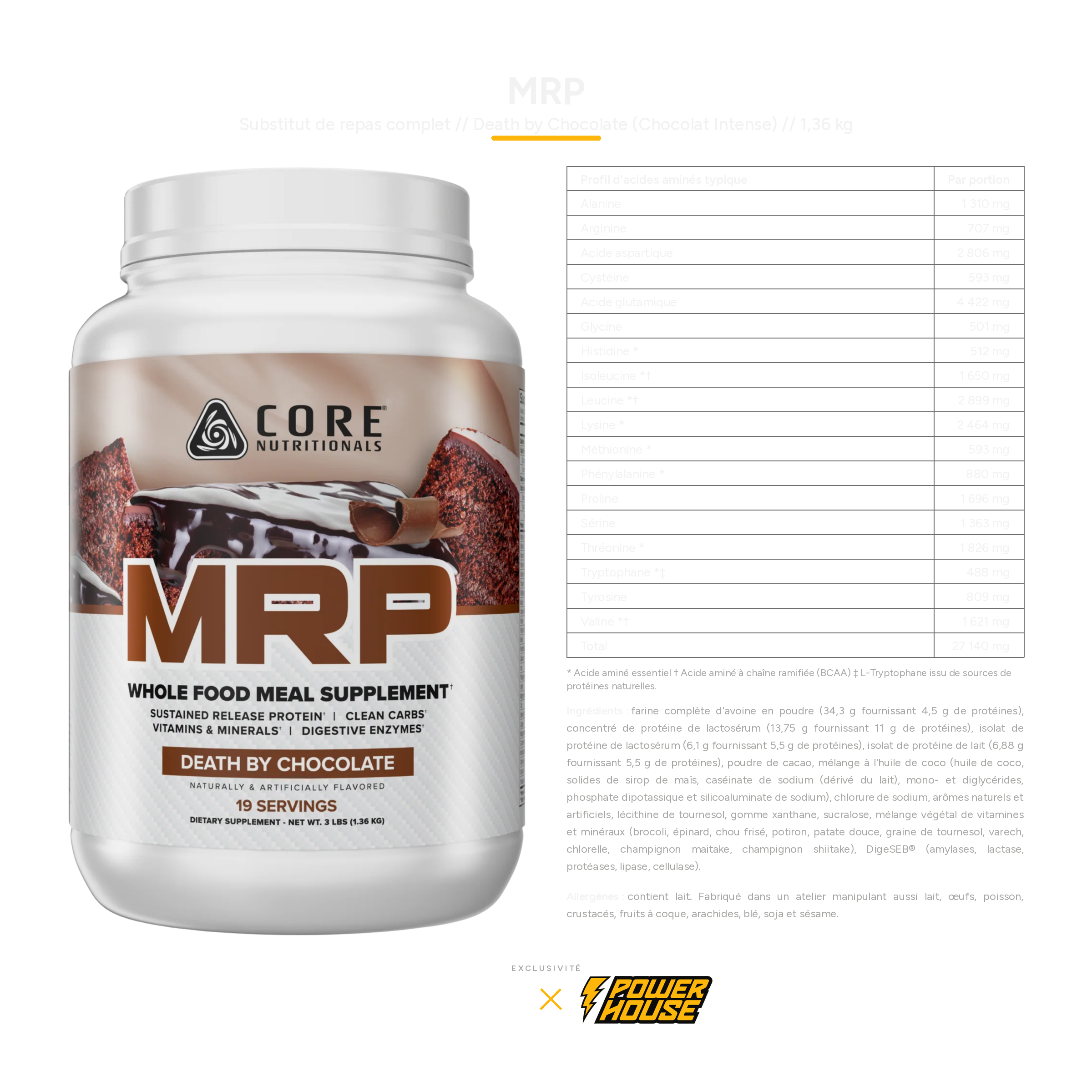 Core Nutritionals MRP