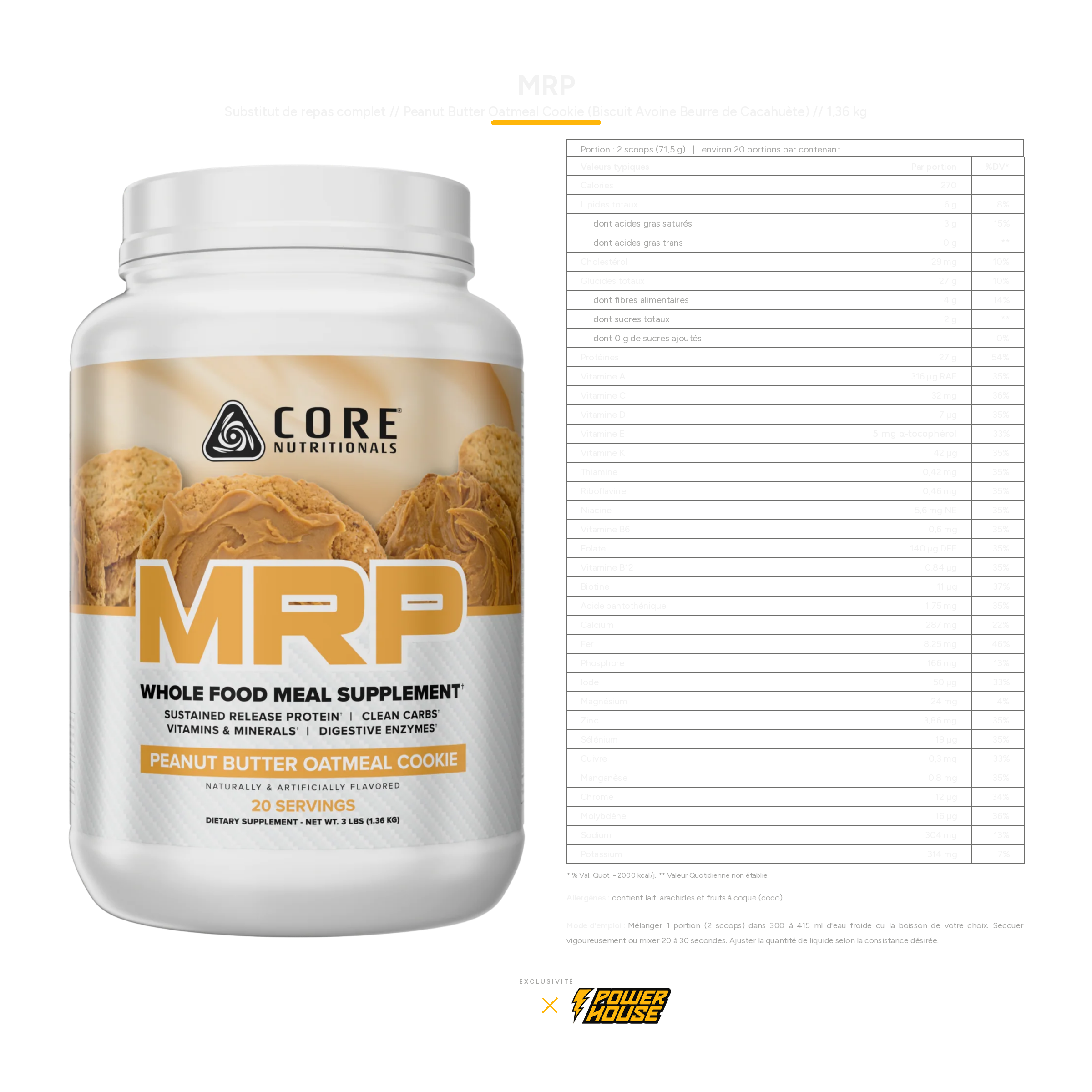 Core Nutritionals MRP