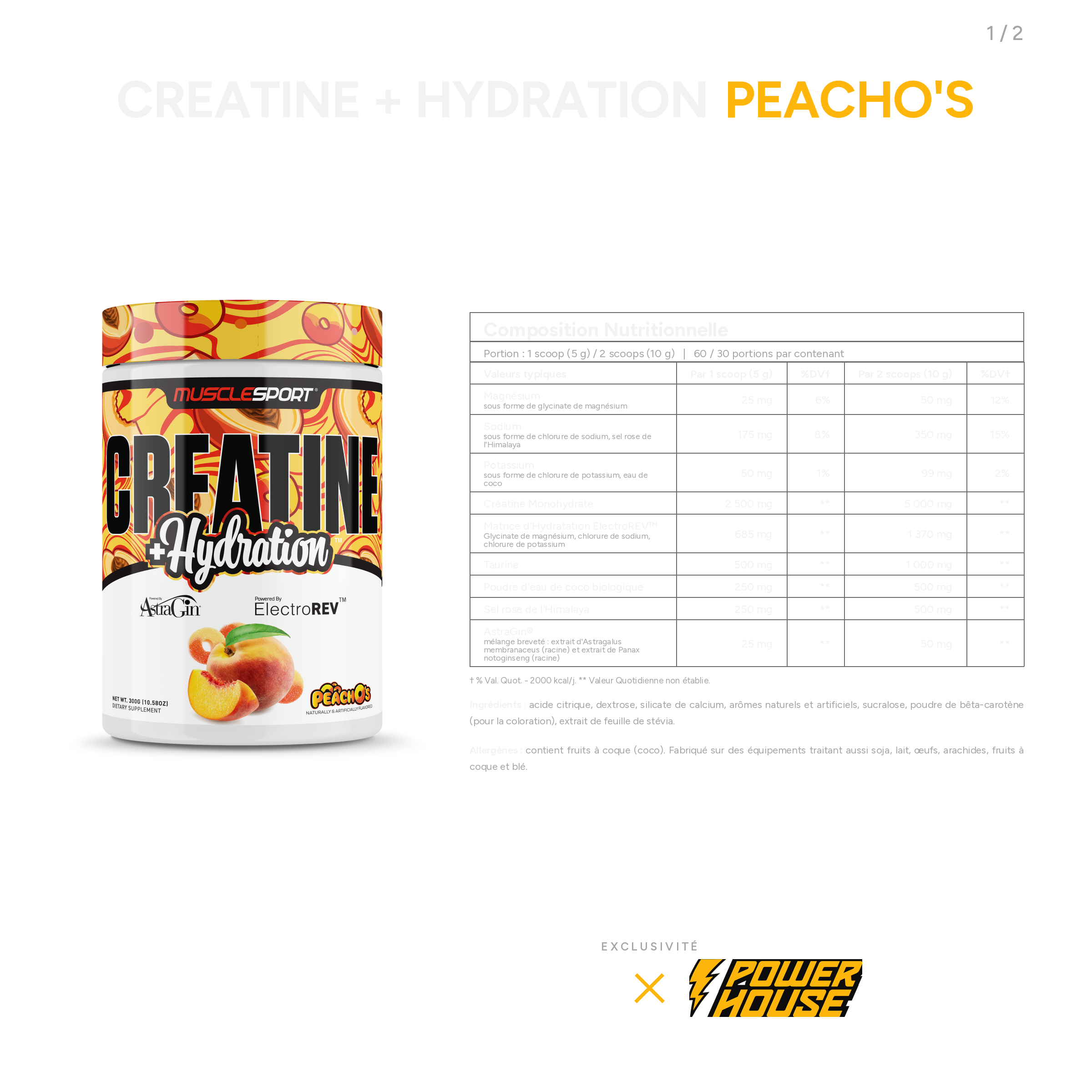 MuscleSport Creatine + Hydration