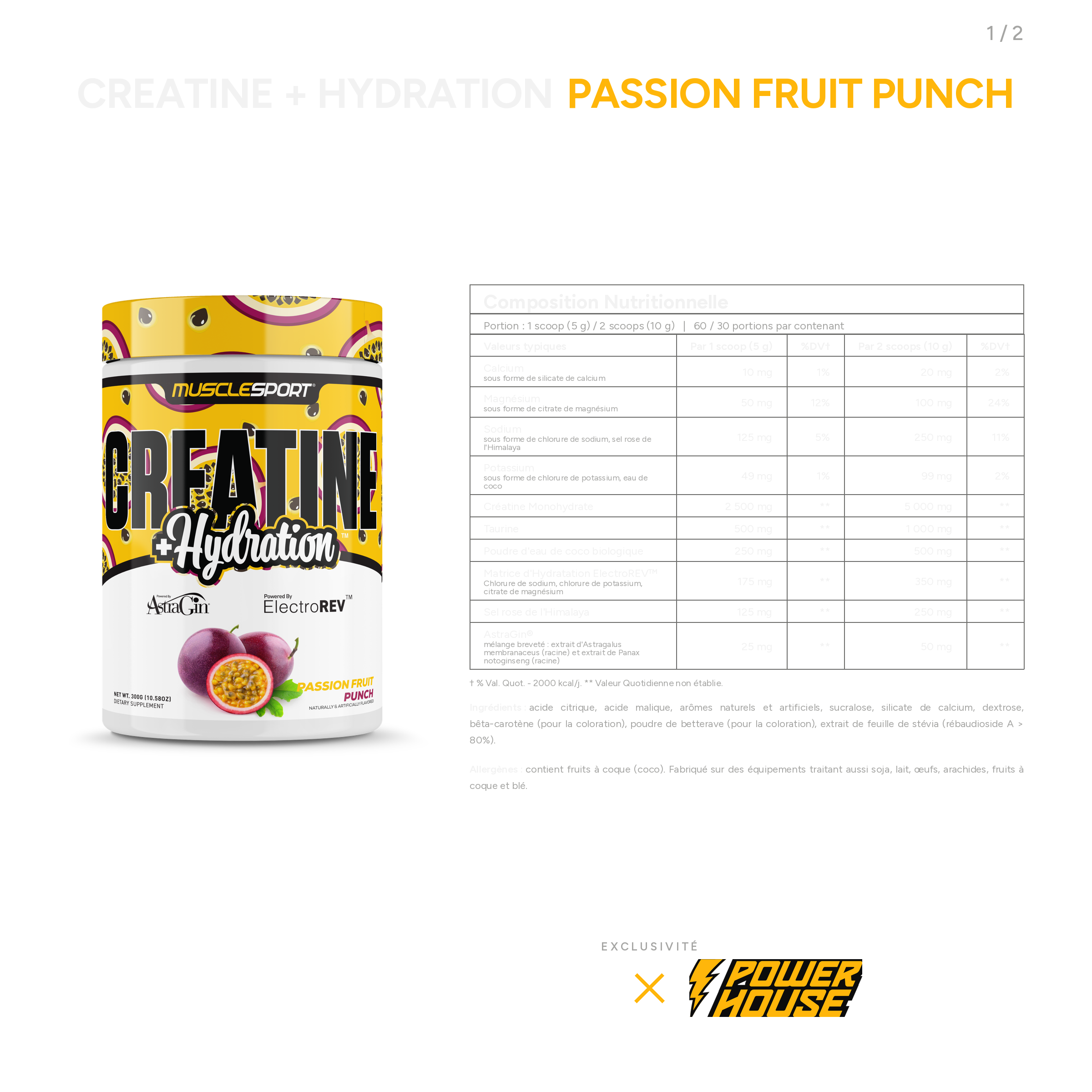 MuscleSport Creatine + Hydration