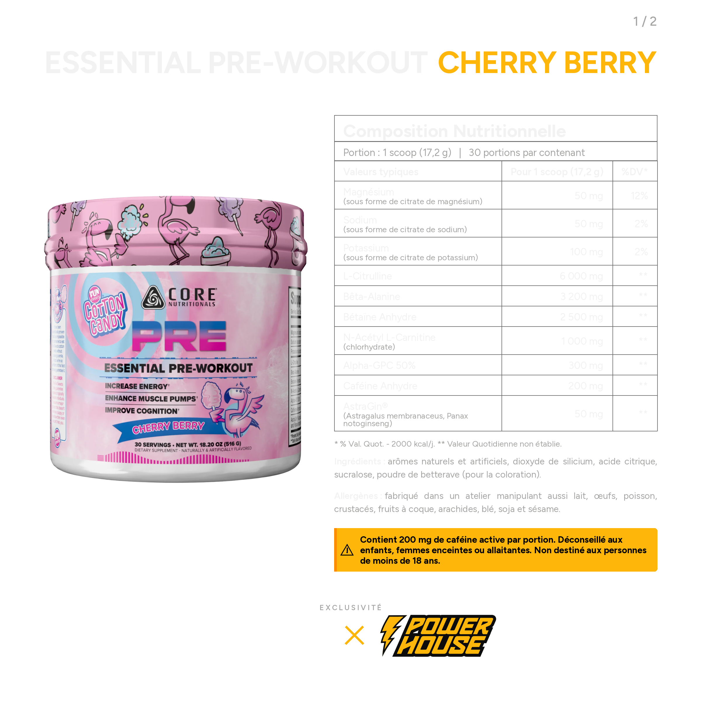 Core Nutritionals PRE