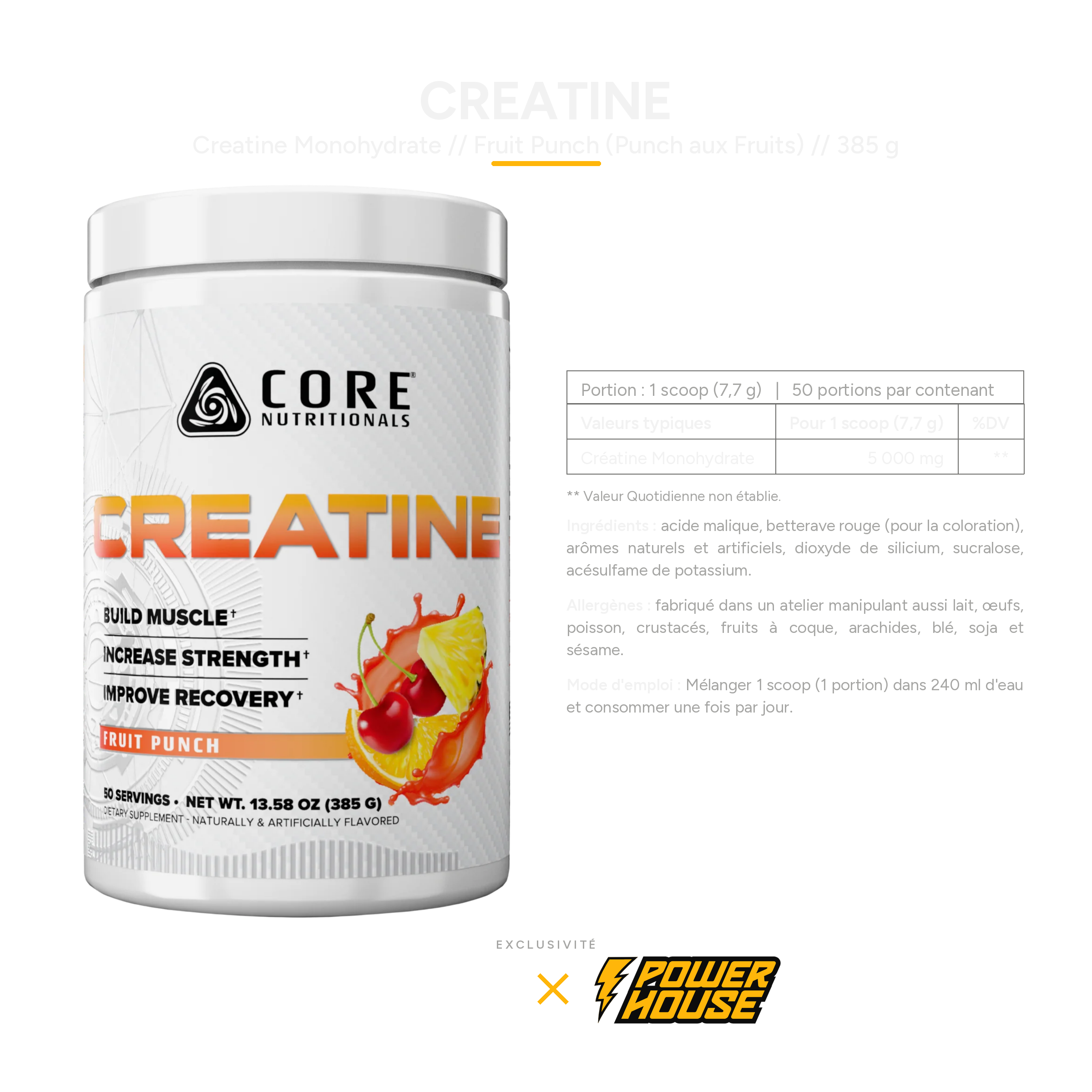 Core Nutritionals Flavored Creatine