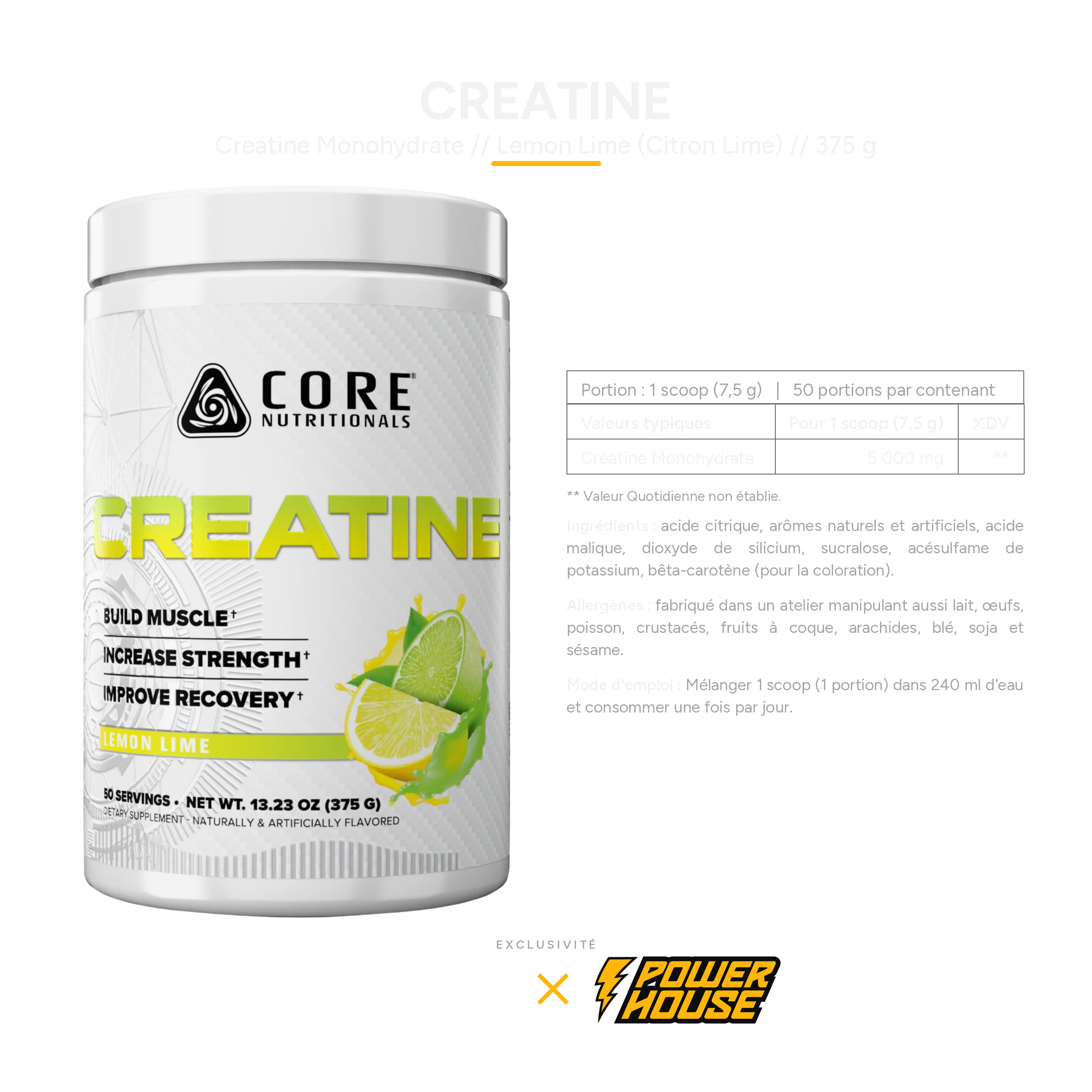Core Nutritionals Flavored Creatine