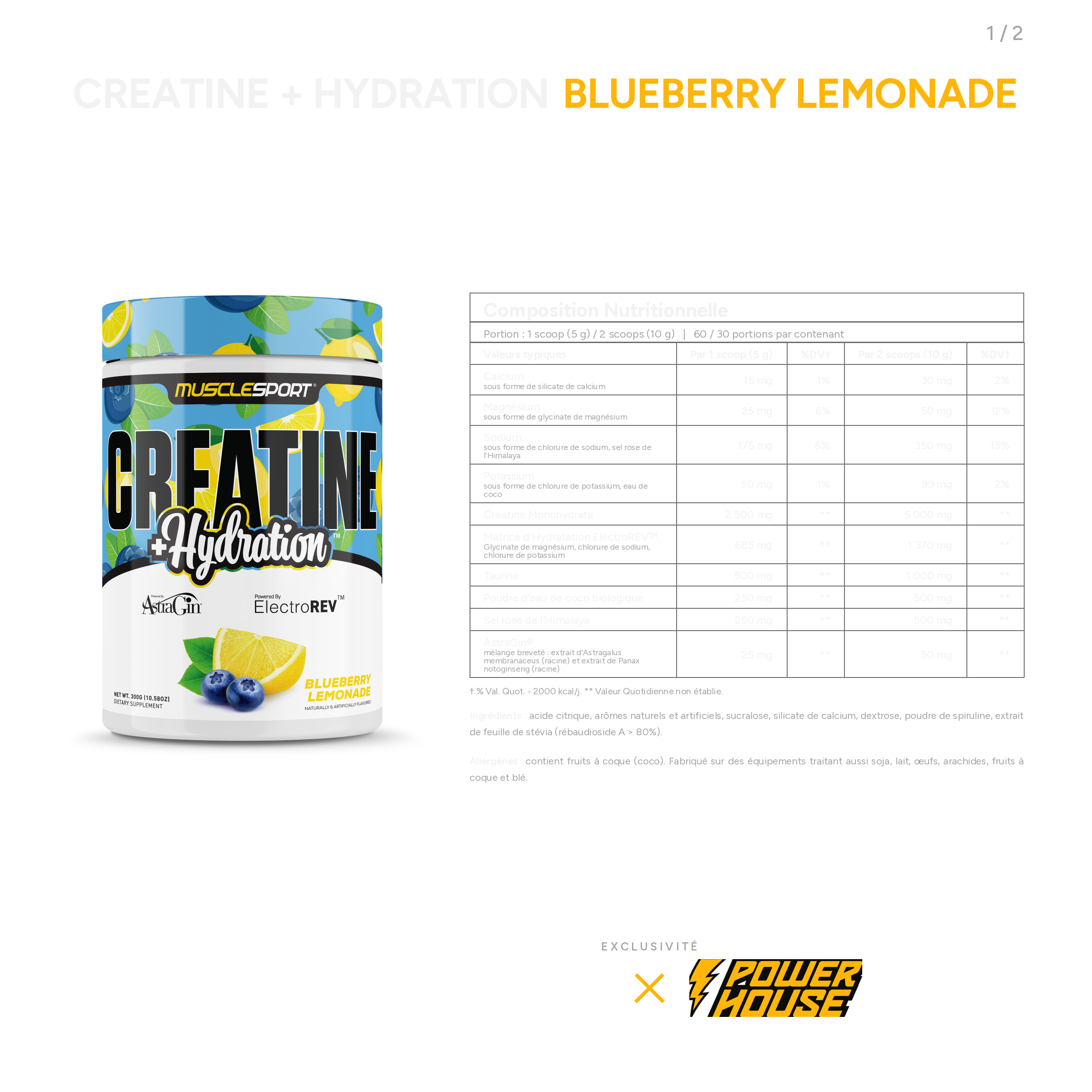 MuscleSport Creatine + Hydration
