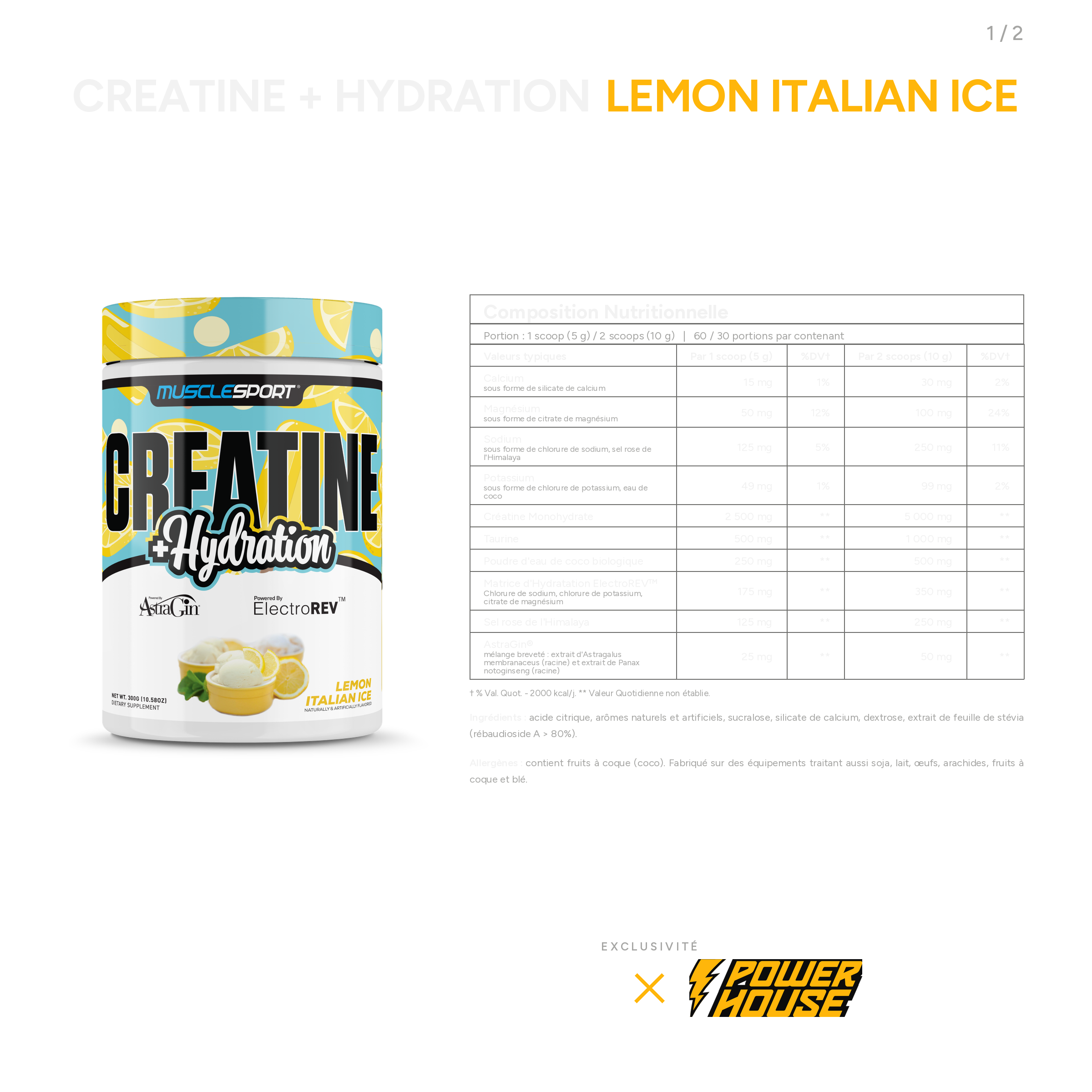 MuscleSport Creatine + Hydration