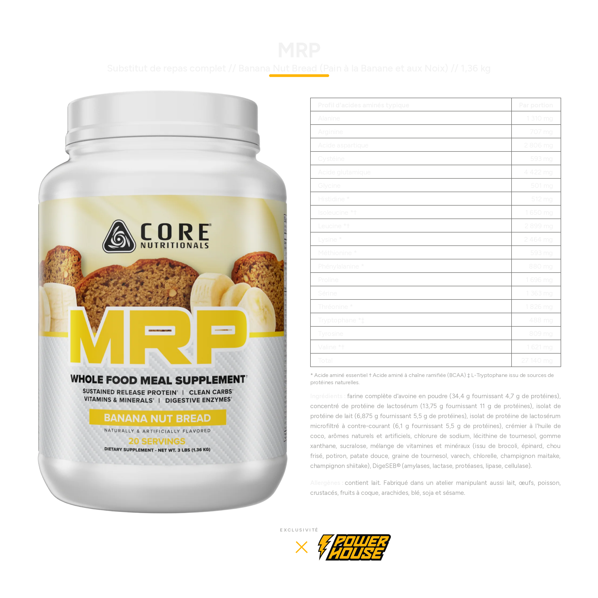 Core Nutritionals MRP