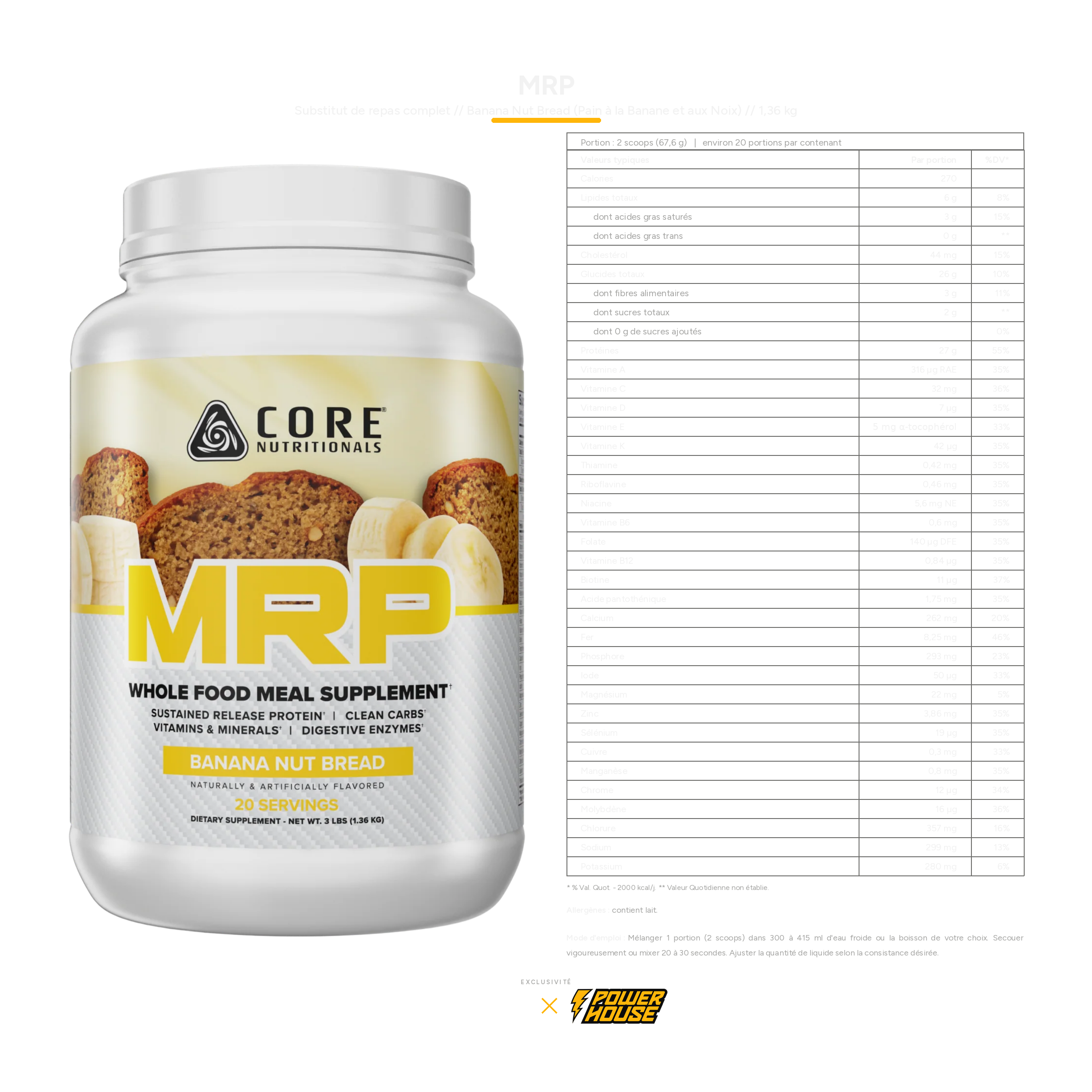 Core Nutritionals MRP