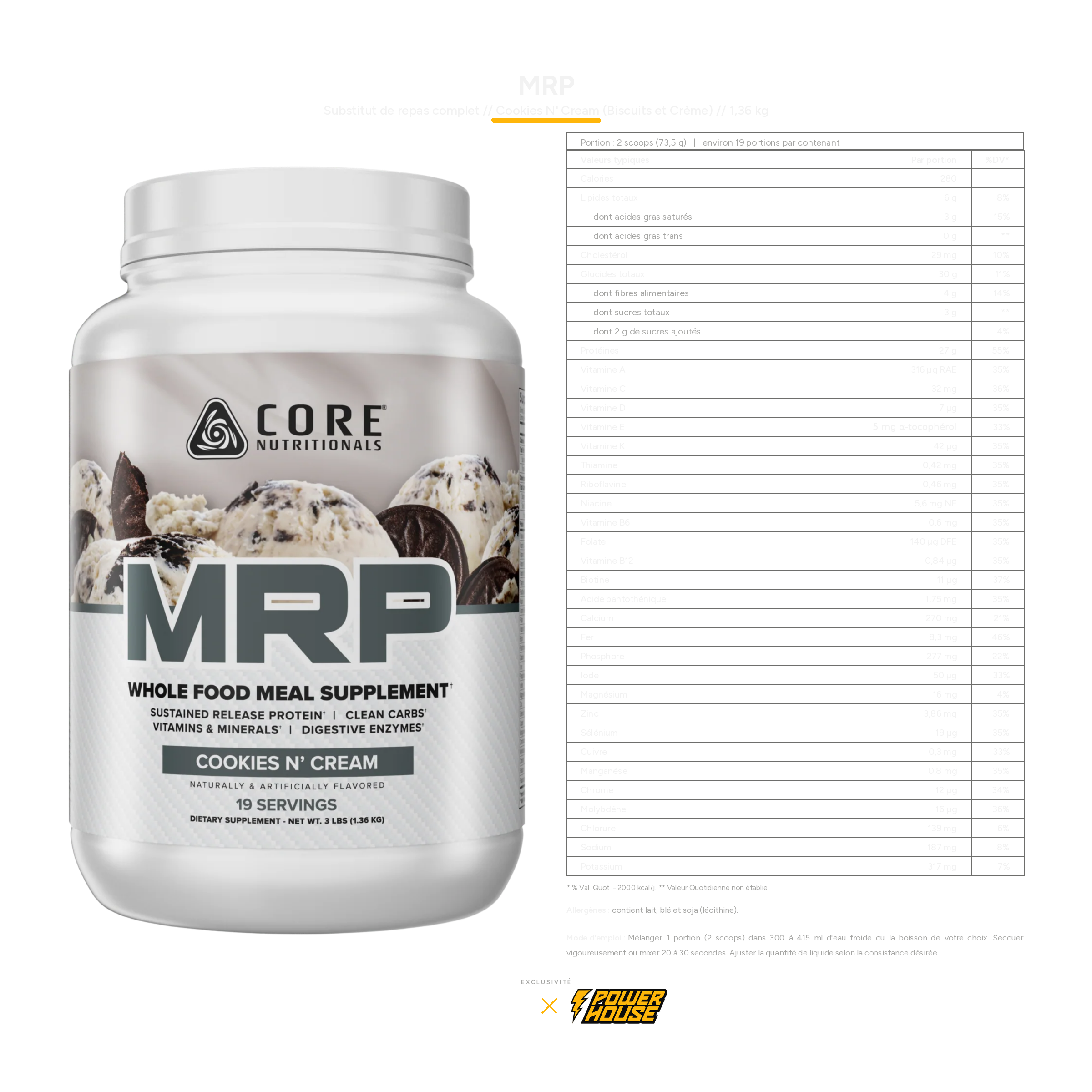 Core Nutritionals MRP