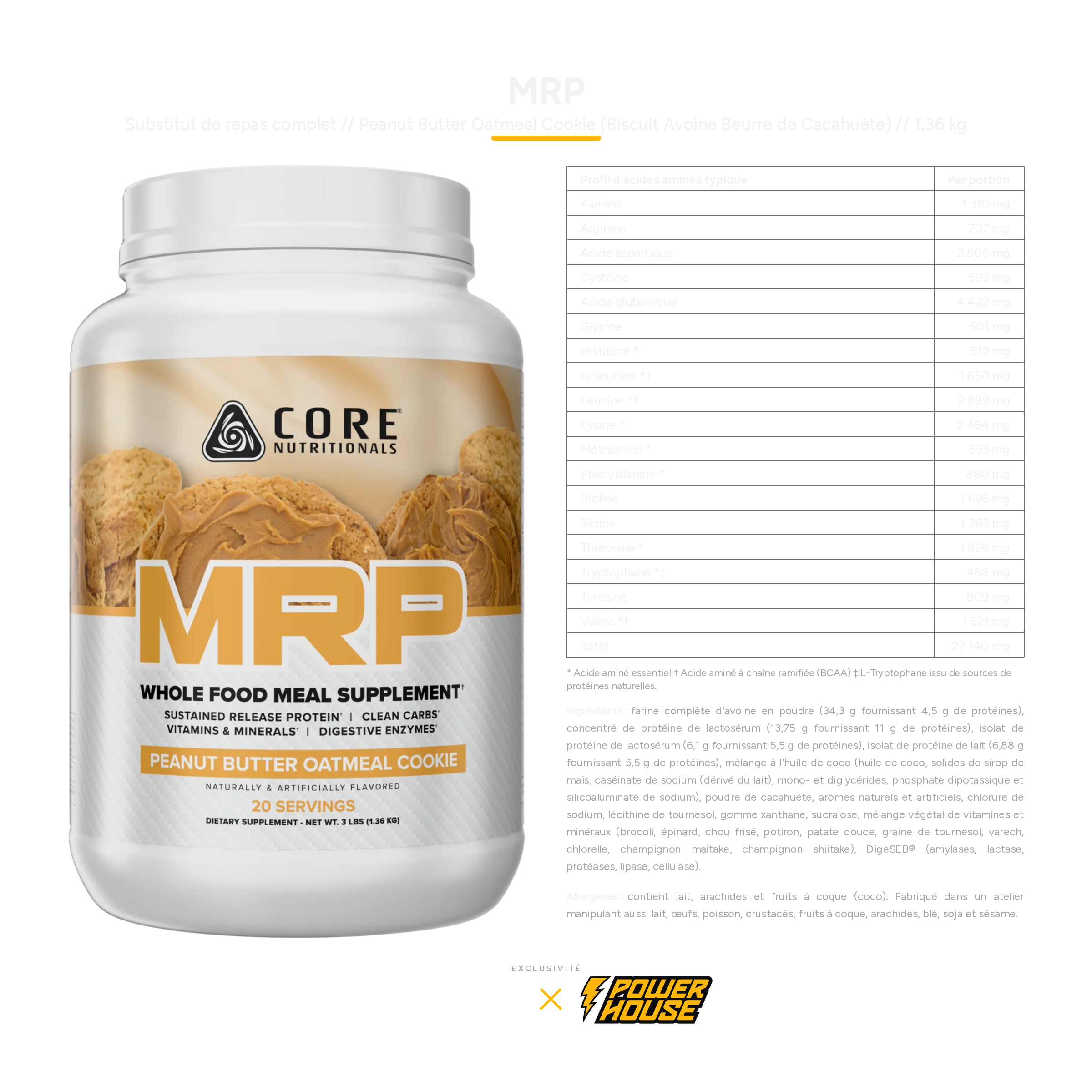 Core Nutritionals MRP