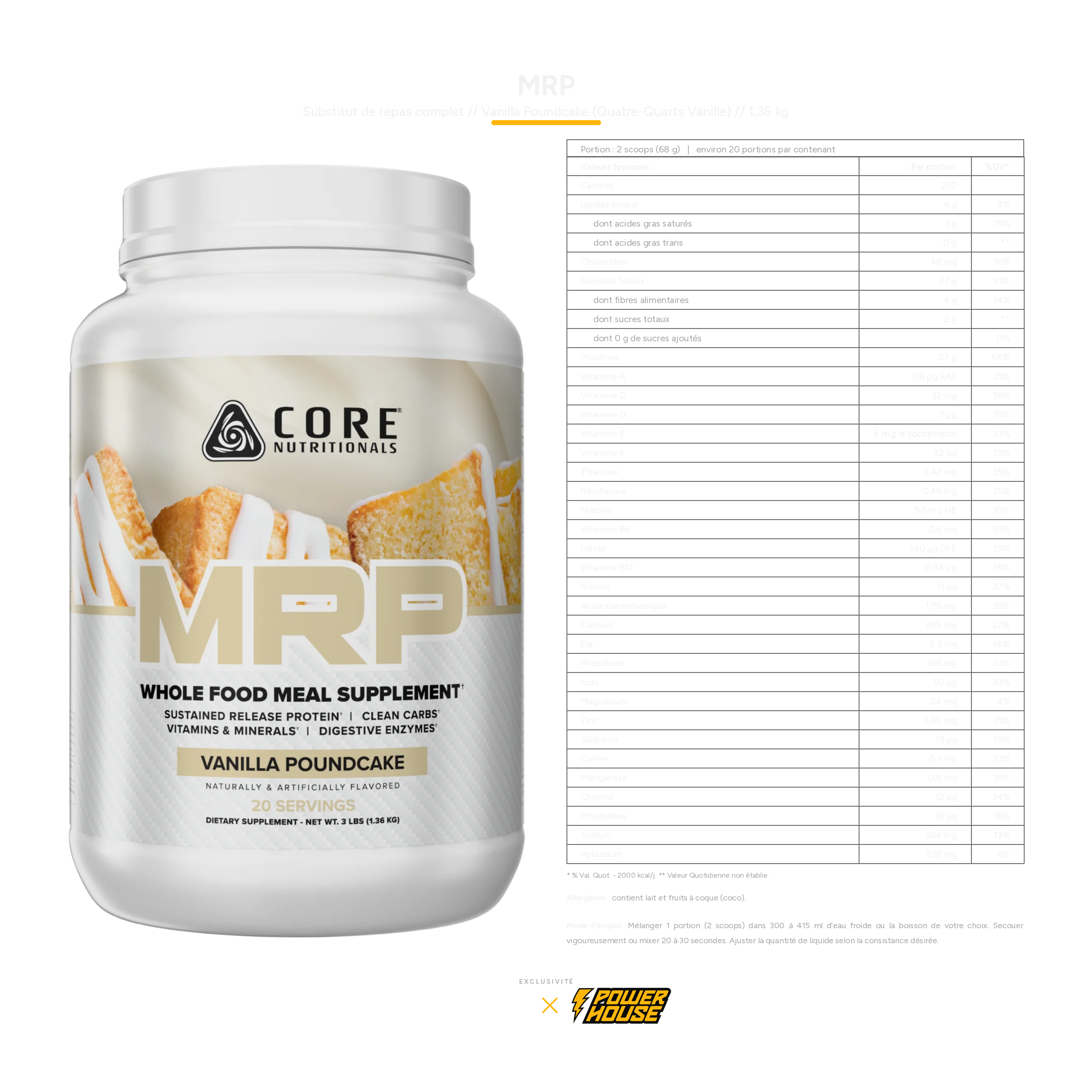 Core Nutritionals MRP