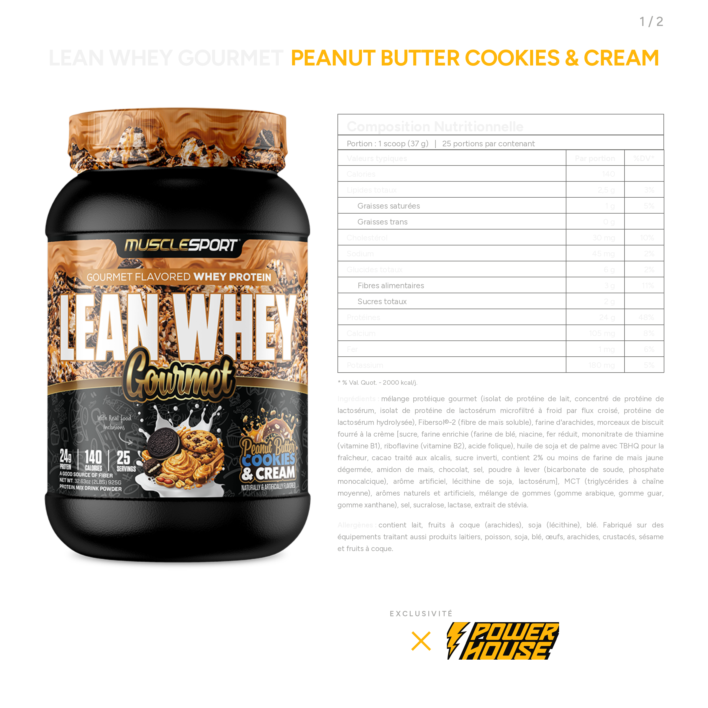 MuscleSport Lean Whey® Gourmet