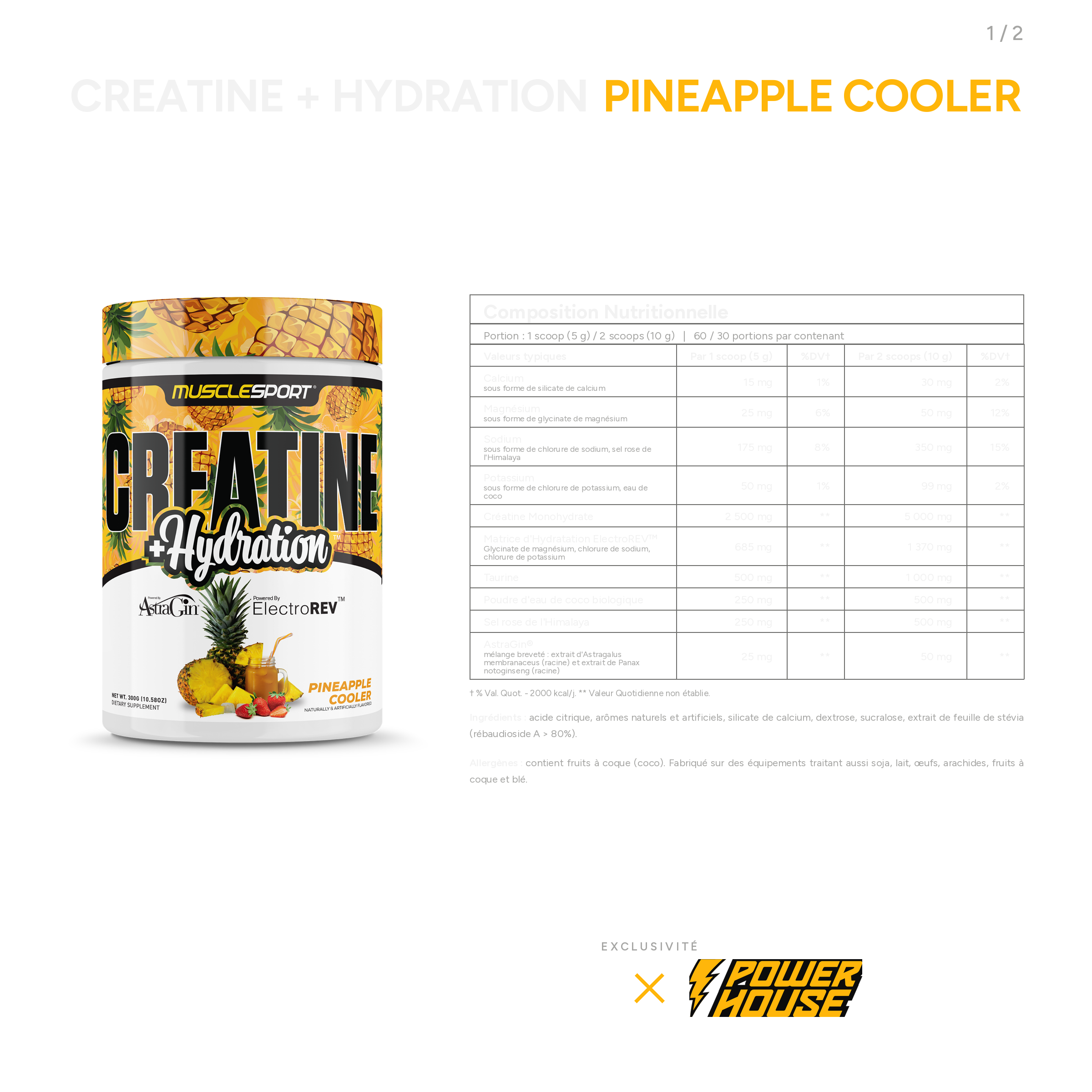 MuscleSport Creatine + Hydration