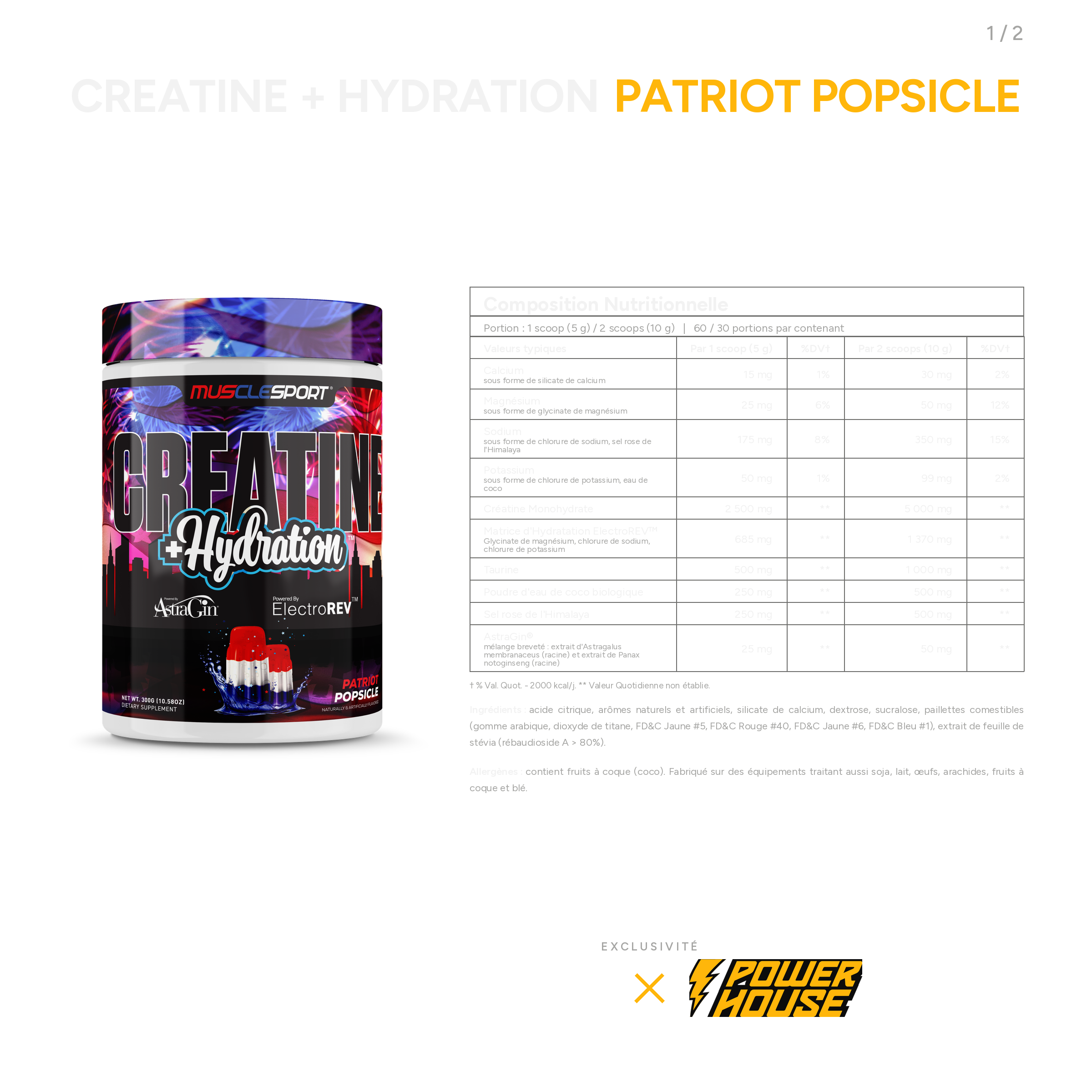 MuscleSport Creatine + Hydration