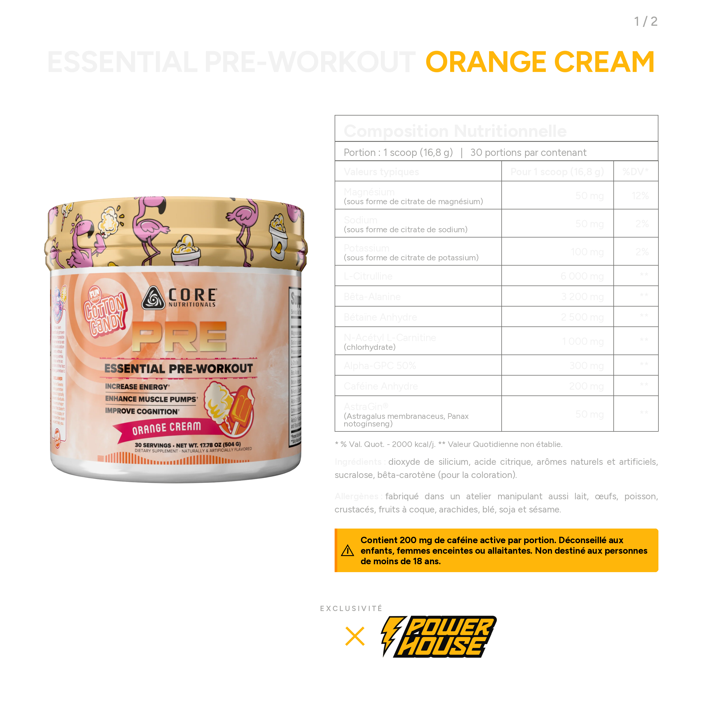 Core Nutritionals PRE