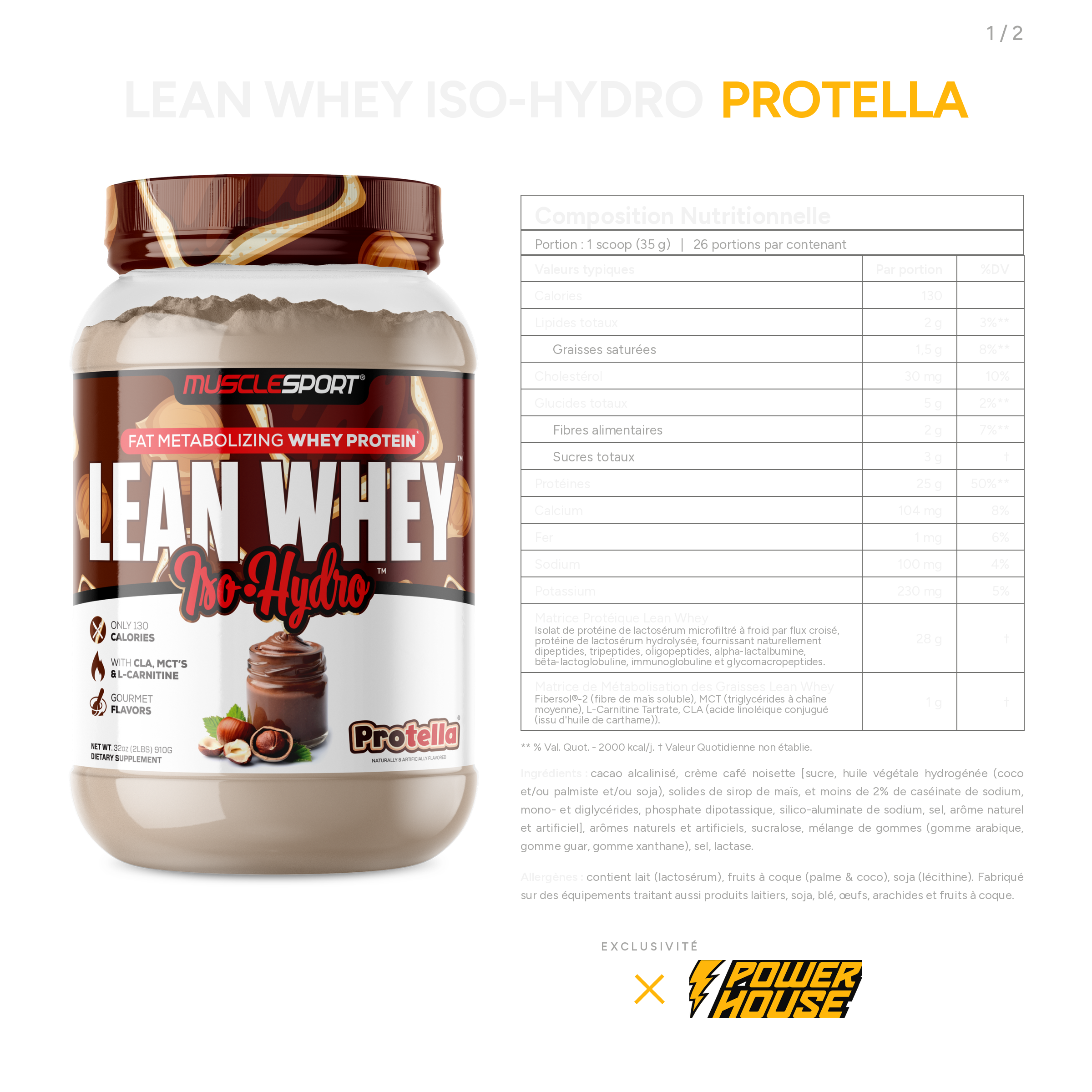MuscleSport Lean Whey® Iso Hydro