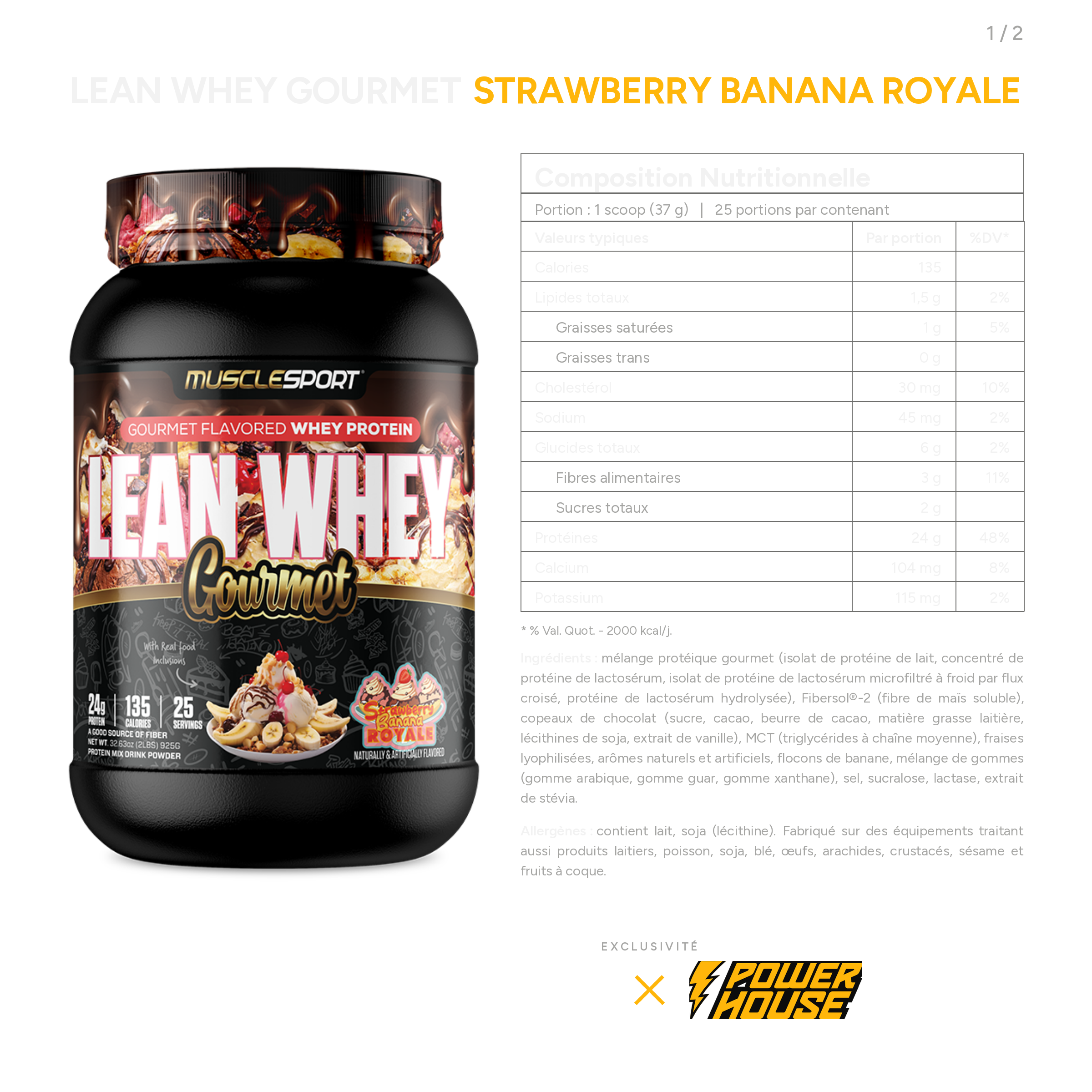 MuscleSport Lean Whey® Gourmet